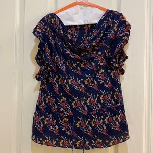 Odille for Anthro | 100% silk cowl neck blouse